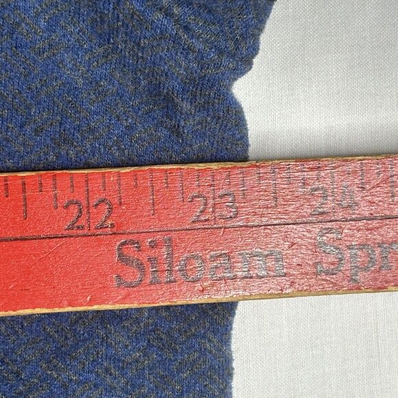 Straight Down Sweater Men Large Golf Knit Blue Solid Pullover Preppy Button Neck - Picture 7 of 14